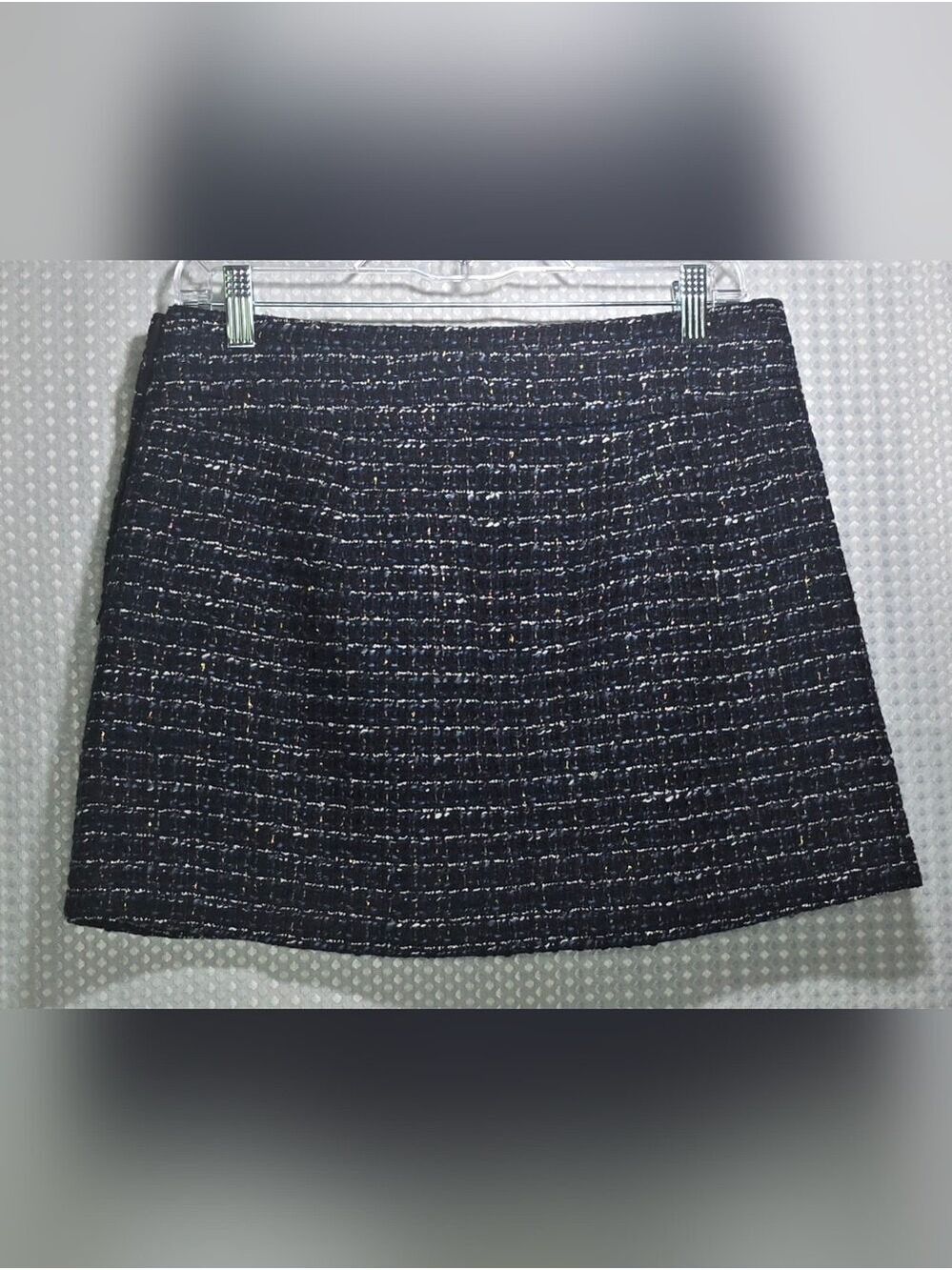 J.Crew Tessilgod Italian Tweed Mini Skirt 4 Navy Quiet Luxury - Picture 8 of 14